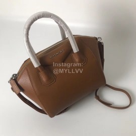Givenchy Antigona Goat Pattern Motorcycle Tote Brown