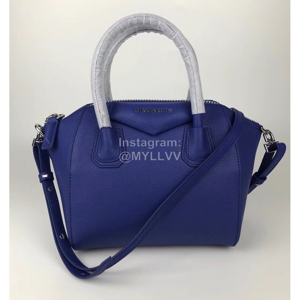 Givenchy Antigona Goat Pattern Motorcycle Tote Blue