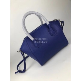 Givenchy Antigona Goat Pattern Motorcycle Tote Blue