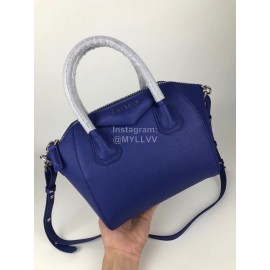 Givenchy Antigona Goat Pattern Motorcycle Tote Blue