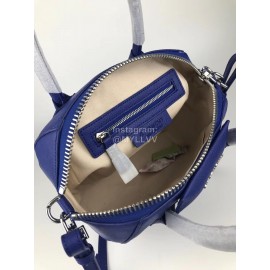 Givenchy Antigona Goat Pattern Motorcycle Tote Blue