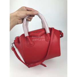 Givenchy Antigona Goat Pattern Motorcycle Tote Red