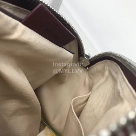 Givenchy Antigona Goat Pattern Motorcycle Tote Burgundy