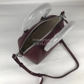 Givenchy Antigona Goat Pattern Motorcycle Tote Burgundy