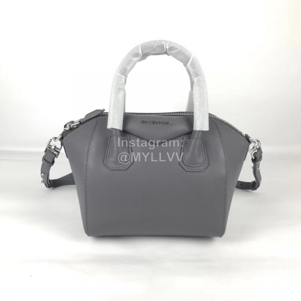Givenchy Antigona Goat Pattern Motorcycle Tote Grey