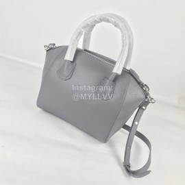 Givenchy Antigona Goat Pattern Motorcycle Tote Grey