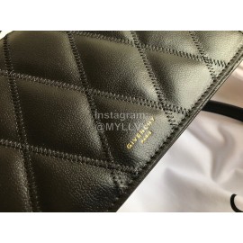 Givenchy Strap Wallet Diamond Partition Diagonal Bag Black 0199006