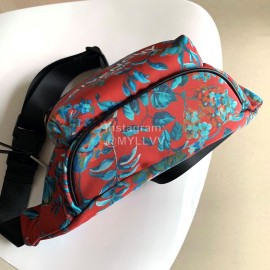 Givenchy Letter Jacquard Zipper Small Waist Bag Red