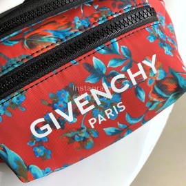 Givenchy Letter Jacquard Zipper Small Waist Bag Red