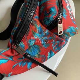 Givenchy Letter Jacquard Zipper Small Waist Bag Red