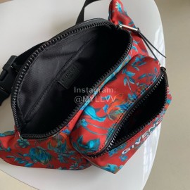 Givenchy Letter Jacquard Zipper Small Waist Bag Red