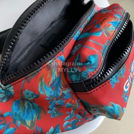 Givenchy Letter Jacquard Zipper Small Waist Bag Red