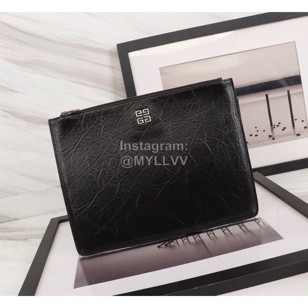 Givenchy 3d Printed Pattern Leather Handbag Black