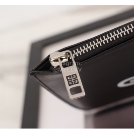 Givenchy White Horizontal Stripes Letter Logo Leather Handbag Black