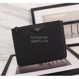 Givenchy Gold Letter Logo Leather Handbag Black