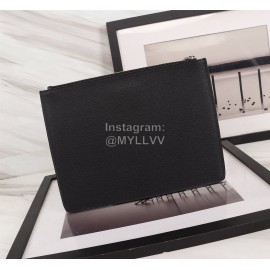 Givenchy Gold Letter Logo Leather Handbag Black