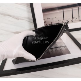 Givenchy Gold Letter Logo Leather Handbag Black