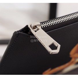 Givenchy Fawn Portrait Image Cowhide Handbag Black