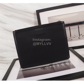 Givenchy Vertical Stripes Color Star Pattern Cowhide Handbag Black