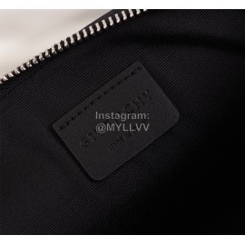 Givenchy Vertical Stripes Color Star Pattern Cowhide Handbag Black