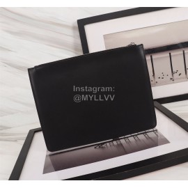 Givenchy White Horizontal Stripes Letter Pattern Cowhide Handbag Black