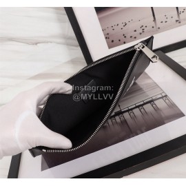 Givenchy White Horizontal Stripes Letter Pattern Cowhide Handbag Black