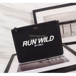 Givenchy White Letter Logo Leather Handbag Black