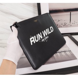 Givenchy White Letter Logo Leather Handbag Black