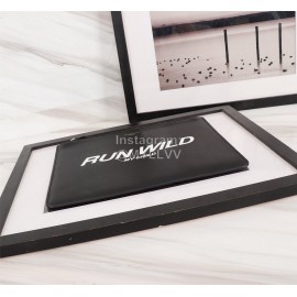 Givenchy White Letter Logo Leather Handbag Black