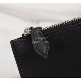 Givenchy White Letter Logo Leather Handbag Black