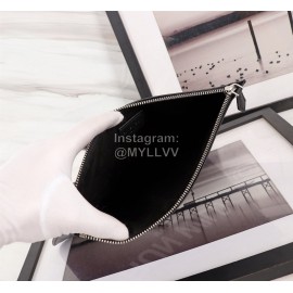 Givenchy White Letter Logo Leather Handbag Black