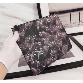 Givenchy Gorilla Pattern Leather Handbag Black