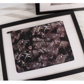 Givenchy Gorilla Pattern Leather Handbag Black