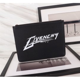 Givenchy White Letter Brand Logo Leather Handbag Black