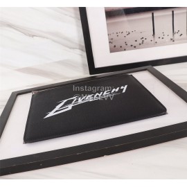 Givenchy White Letter Brand Logo Leather Handbag Black