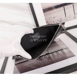 Givenchy White Letter Brand Logo Leather Handbag Black