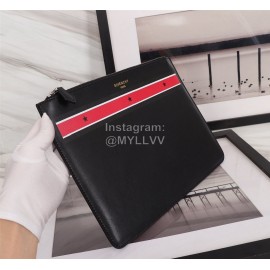 Givenchy Red Horizontal Five-Pointed Star Pattern Leather Handbag Black