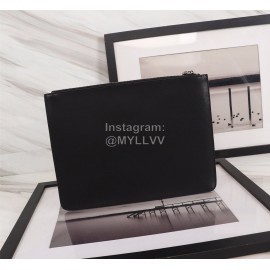 Givenchy Red Horizontal Five-Pointed Star Pattern Leather Handbag Black