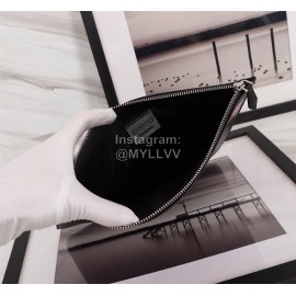 Givenchy Red Horizontal Five-Pointed Star Pattern Leather Handbag Black