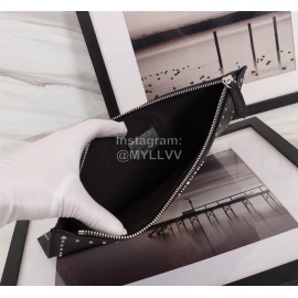 Givenchy Polka Dot Surrounding Elk Portrait Pattern Leather Handbags Black