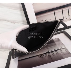 Givenchy Polka Dot Surrounding Elk Portrait Pattern Leather Handbag Black