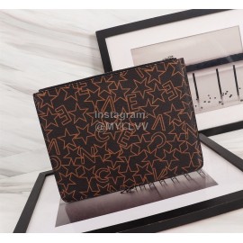 Givenchy Yellow Star Moon Pattern Leather Handbag Black