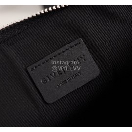 Givenchy Black And White Four Grid Pattern Leather Handbag Black