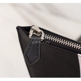 Givenchy Red Number 17 Pattern Leather Handbag Black