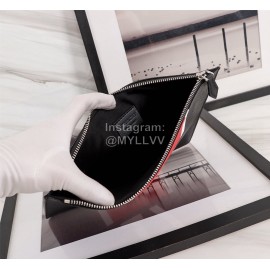 Givenchy Red Number 17 Pattern Leather Handbag Black