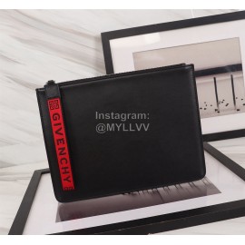 Givenchy Red Letter Tassel Leather Handbag Black