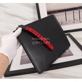 Givenchy Red Letter Tassel Leather Handbag Black