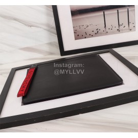 Givenchy Red Letter Tassel Leather Handbag Black