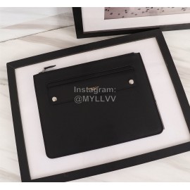 Givenchy Double Gold Letter Logo Leather Handbag Black