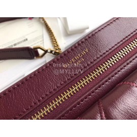 Givenchy Pocket Diamond Long Chain Shoulder Diagonal Bag Wine Red